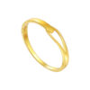 TOMEI Interlock Patterned Bangle, Yellow Gold 999 (5D)