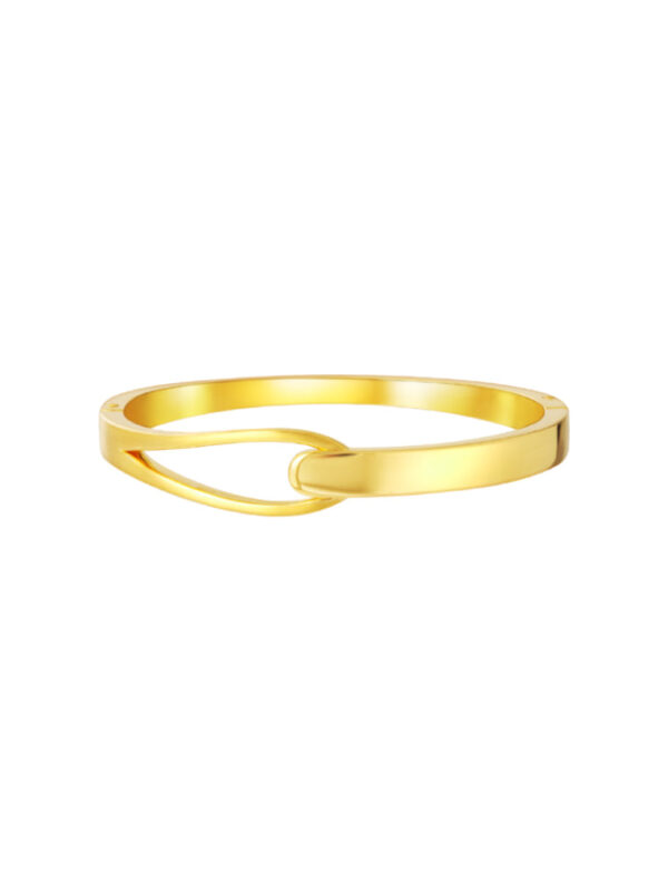 TOMEI Interlock Bangle, Yellow Gold 999 (5D)