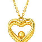 TOMEI Lusso Italia Heartbeat Necklace, Yellow Gold 916