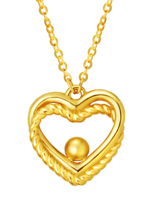 TOMEI Lusso Italia Heartbeat Necklace, Yellow Gold 916