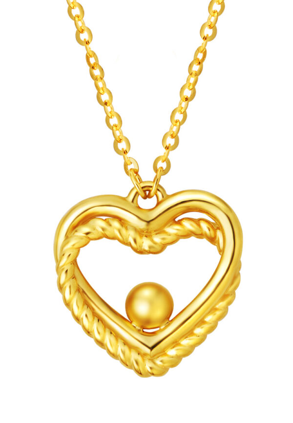 TOMEI Lusso Italia Heartbeat Necklace, Yellow Gold 916