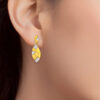 TOMEI Diamond Cut Collection Earrings, Yellow Gold 916