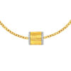 TOMEI Dual-Tone Fortune Pendant,Yellow Gold 916