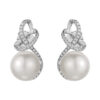 TOMEI Earrings, Diamond Pearl White Gold 750 (E1405)