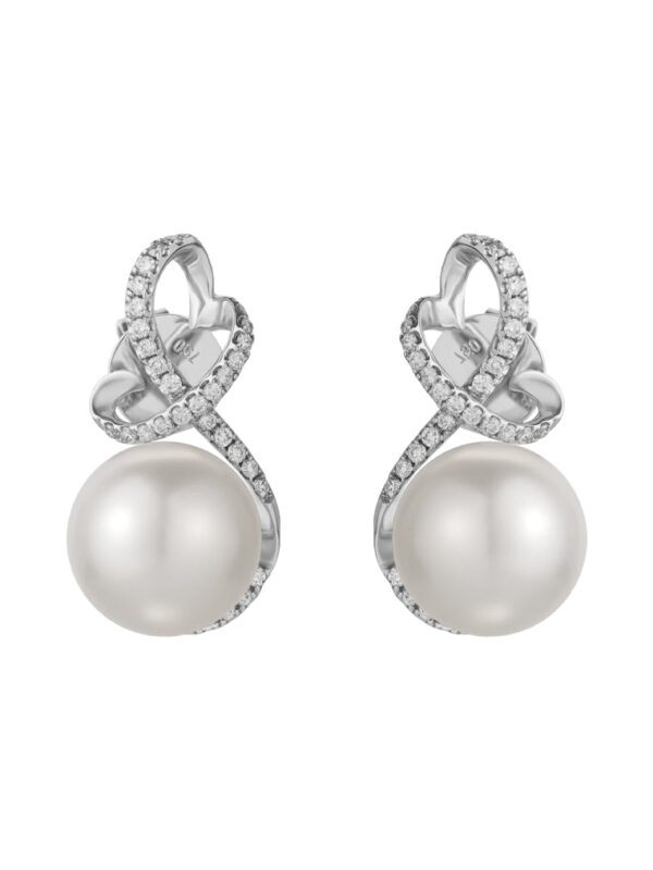 TOMEI Earrings, Diamond Pearl White Gold 750 (E1405)