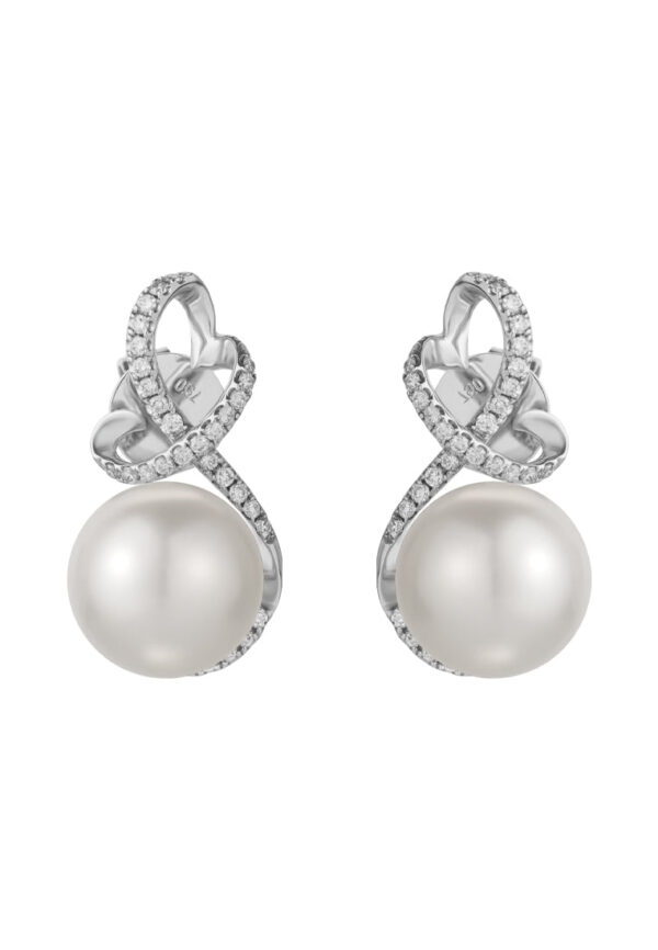 TOMEI Earrings, Diamond Pearl White Gold 750 (E1405)