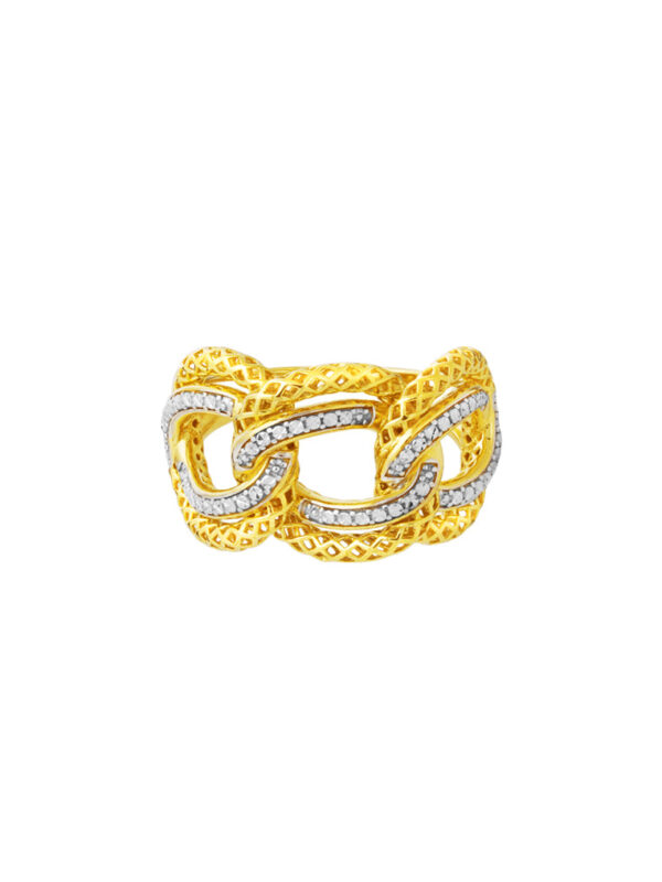 TOMEI Diamond Cut, The Klasik Series Ring, Yellow Gold 916