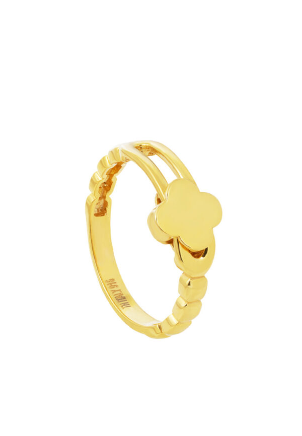TOMEI Lusso Italia Sweet Clover Ring, Yellow Gold 916