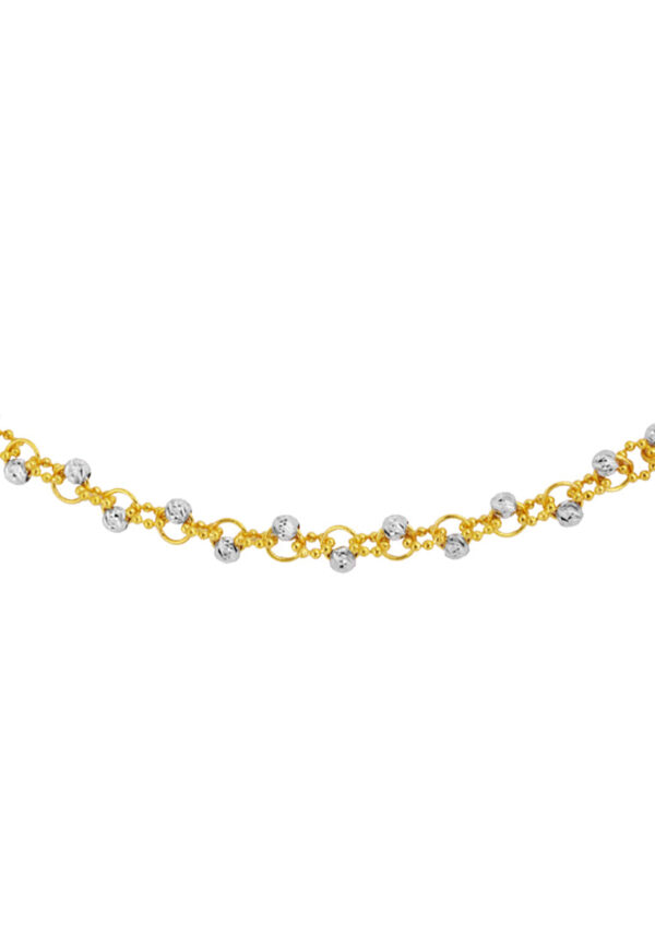 TOMEI Dual-Tone Linked Beads Bracelet, Yellow Gold 916