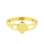 TOMEI Lusso Italia Sweet Clover Ring, Yellow Gold 916