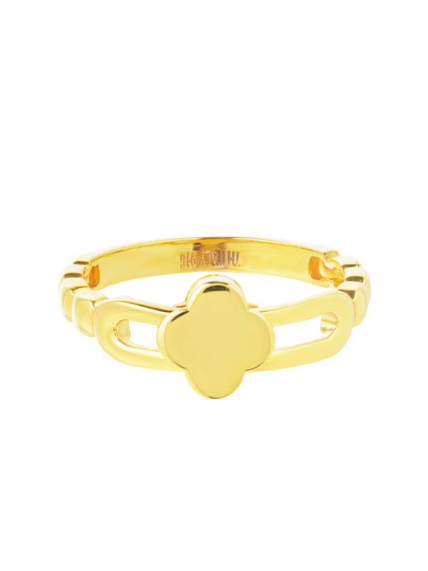 TOMEI Lusso Italia Sweet Clover Ring, Yellow Gold 916