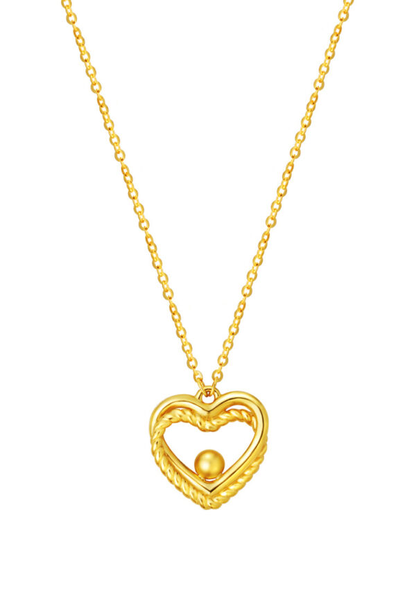 TOMEI Lusso Italia Heartbeat Necklace, Yellow Gold 916