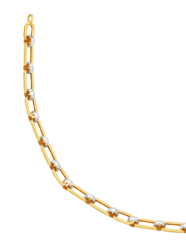 TOMEI Dual-Tone Linked Ball Bracelet, Yellow Gold 916
