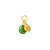 TOMEI Nephrite Clover Charm, Yellow Gold 999