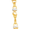 TOMEI Dual-Tone Interlocking Bracelet, Yellow Gold 916