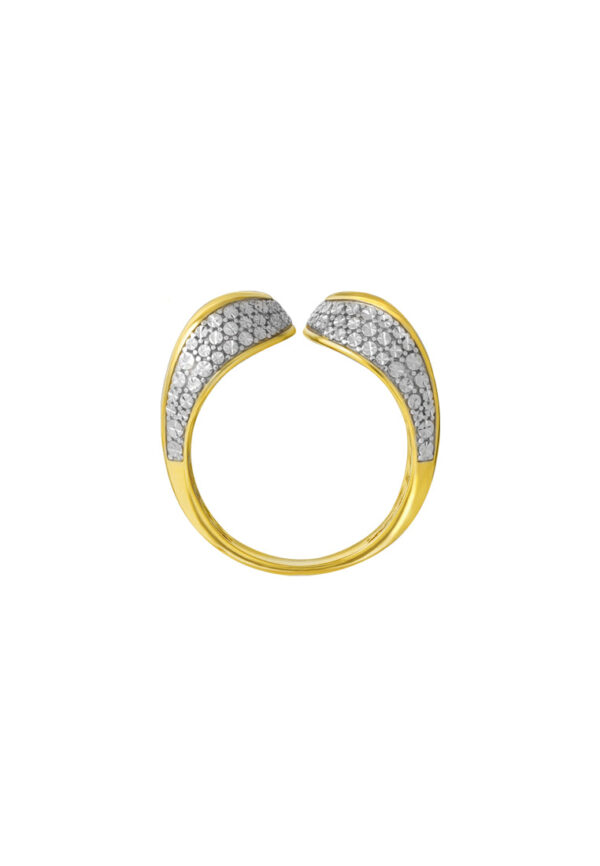 TOMEI Diamond Cut Collection Open Ring, Yellow Gold 916