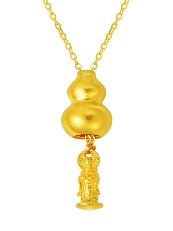 TOMEI Antique Gold Series Gourd Necklace, Yellow Gold 999