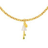 TOMEI Nephrite Bell Charm, Yellow Gold 999