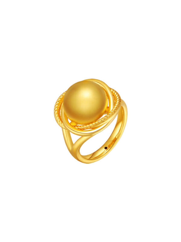 TOMEI Golden Ball Blossom Ring, Yellow Gold 999 (5D)