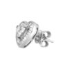 TOMEI Full Heart Diamond Earrings, White Gold 750 (Z0448E)