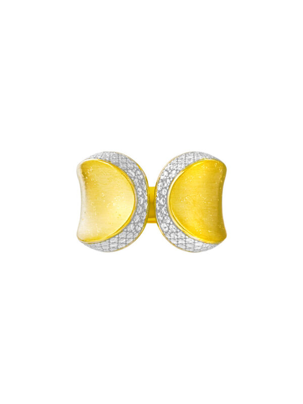 TOMEI Diamond Cut Collection Open Ring, Yellow Gold 916