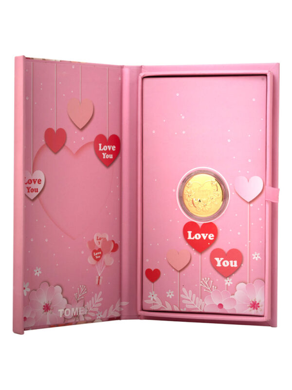 TOMEI Love You Gold Wafer 0.1G, Yellow Gold 9999
