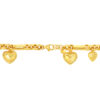 TOMEI Heart Bracelet, Yellow Gold 916