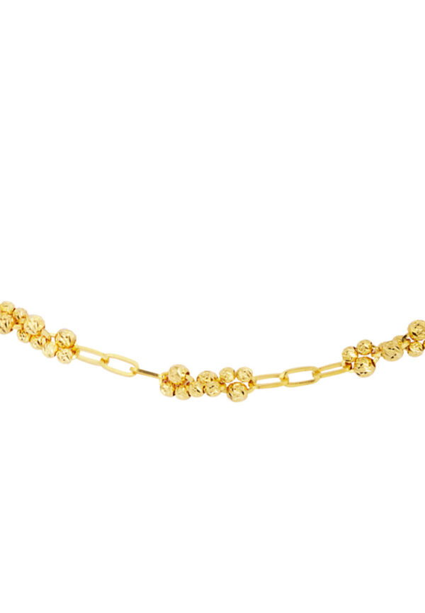 TOMEI Beads and Trace Chain Bracelet, Yellow Gold 916
