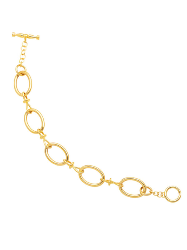 TOMEI Oval Linked Bracelet, Yellow Gold 916