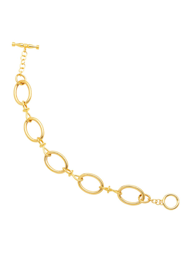 TOMEI Oval Linked Bracelet, Yellow Gold 916