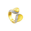 TOMEI Diamond Cut Collection Open Ring, Yellow Gold 916