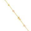 TOMEI Pinkish Love Bracelet, Yellow Gold 916
