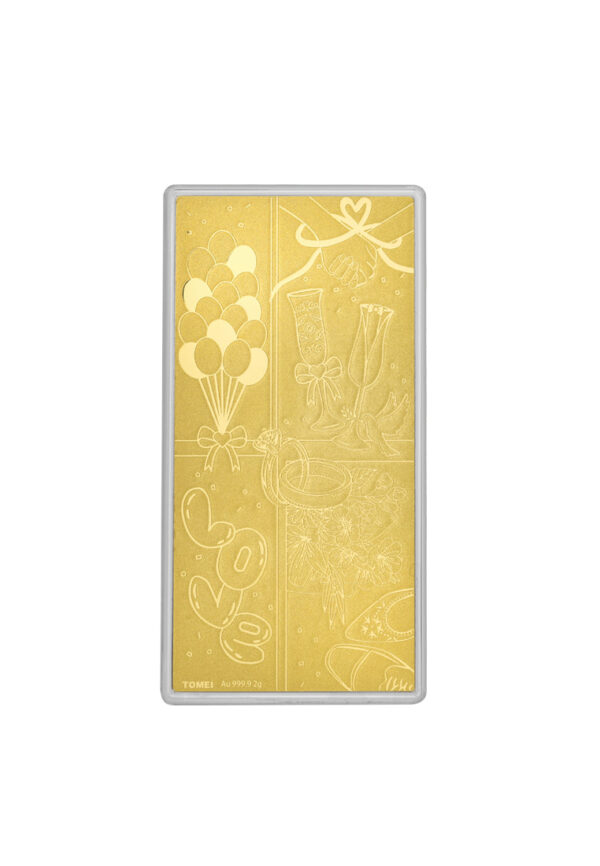 TOMEI All About Love Gold Wafer 2G, Yellow Gold 9999
