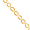 TOMEI Oval Flower Bracelet, Yellow Gold 916