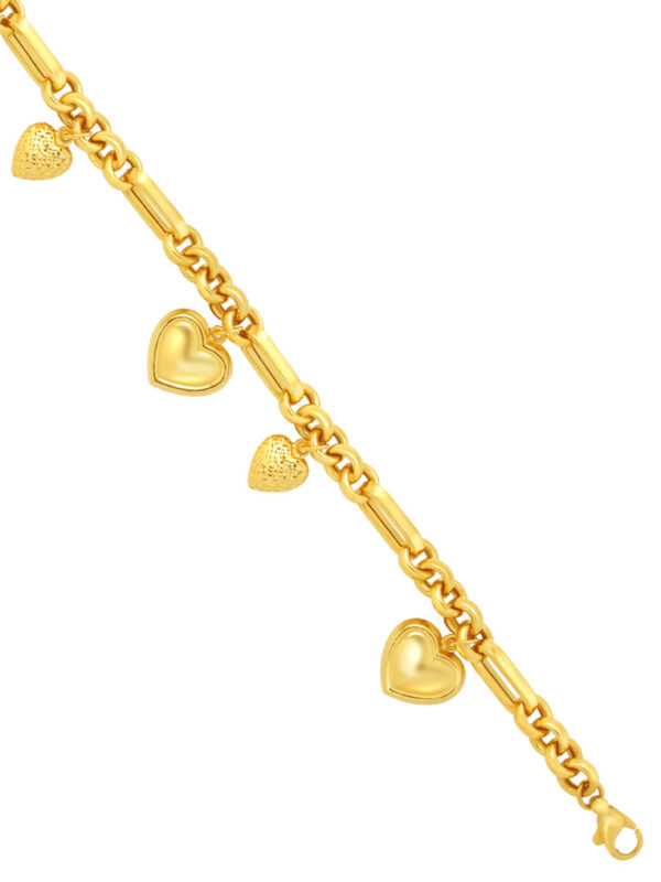 TOMEI Heart Bracelet, Yellow Gold 916
