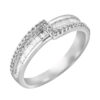 TOMEI Glamour Fashion Diamond Ring, White Gold 750 (18K) (HK0619)
