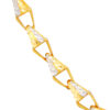 TOMEI Dual-Tone Triangle Bracelet, Yellow Gold 916