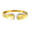 TOMEI Diamond Cut Collection Open (Matte) Bangle, Yellow Gold 916