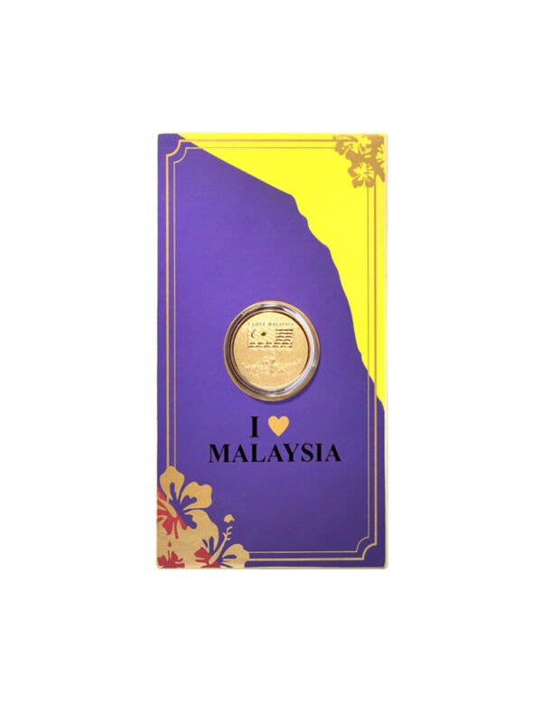 TOMEI I Love Malaysia Gold Wafer 0.1G, Yellow Gold 9999