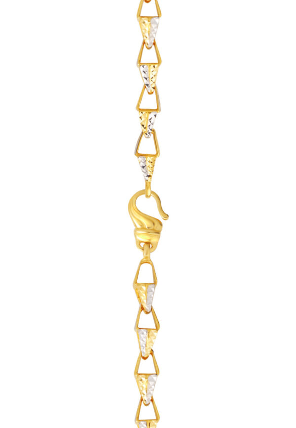 TOMEI Dual-Tone Triangle Bracelet, Yellow Gold 916