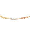 TOMEI Lusso Italia Tri-Tone Beads and Bar Bracelet, Yellow Gold 916