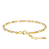 TOMEI Lusso Italia Tri-Tone Beads Bangle, Yellow Gold 916