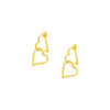TOMEI Lusso Italia Duo-Heart Earrings, Yellow Gold 916