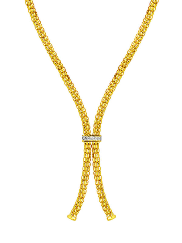 TOMEI Dual-Tone Necklace, Yellow Gold 916