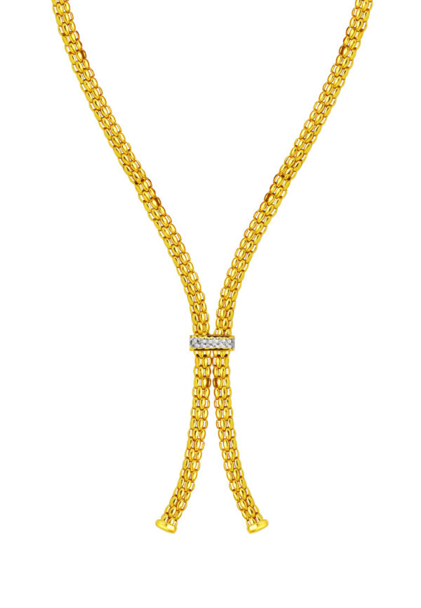 TOMEI Dual-Tone Necklace, Yellow Gold 916