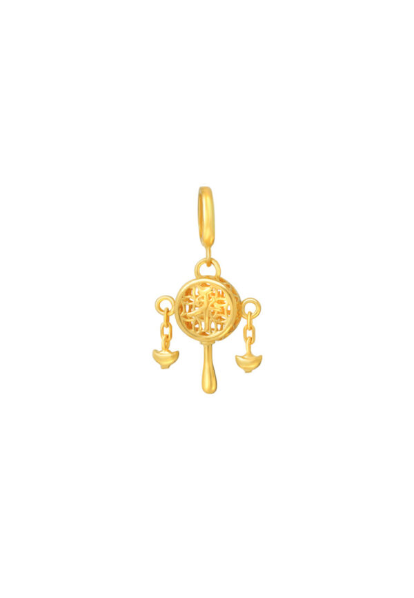 TOMEI Ping An Rattle Charm, Yellow Gold 916