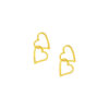 TOMEI Lusso Italia Duo-Heart Earrings, Yellow Gold 916