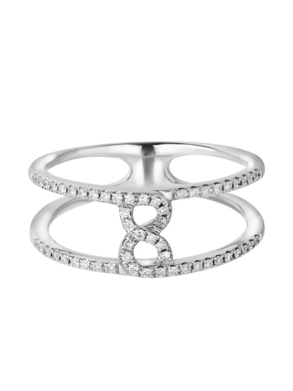 Stringing Style Diamond Ring | Tomei White Gold 375 (9K) (R4361)