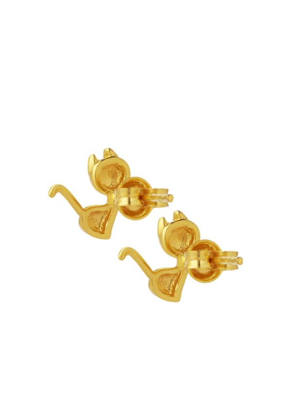 TOMEI Cat Earrings, Yellow Gold 916