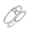 Stringing Style Diamond Ring | Tomei White Gold 375 (9K) (R4361)